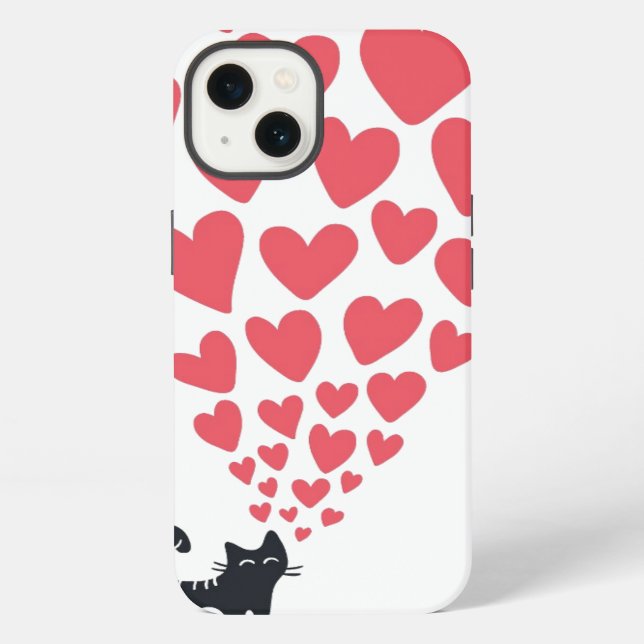 Funda Para iPhone Gato en amor (Reverso )