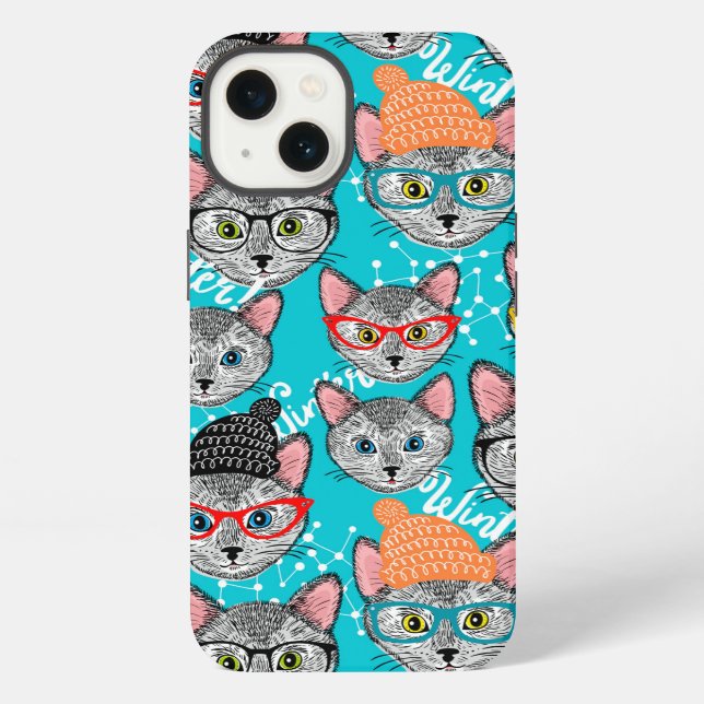 Funda Para iPhone Gato en el sombrero (Reverso )