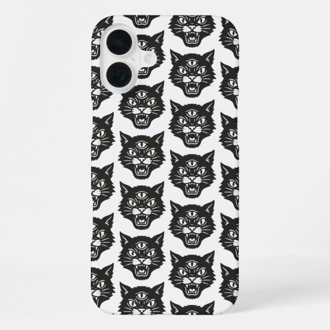 Funda Para iPhone Gato enojado (Reverso )