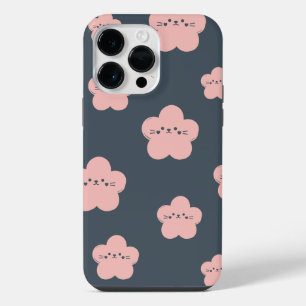 Funda Para iPhone 14 Pro Max Gato Flor Rosa   Gato de cara linda   Amante de lo