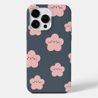 Funda Para iPhone 14 Pro Max Gato Flor Rosa | Gato de cara linda | Amante de lo