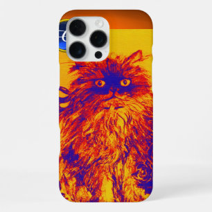 FUNDA PARA iPhone 16 PRO MAX GATO GATITO,MONOGRAMA DE GEMAS DE ROSAS AMARILLAS