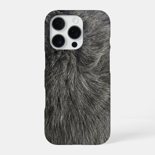 Funda Para iPhone gato gris (Reverso)