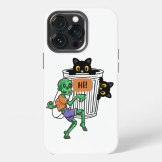 Funda Para iPhone 13 Pro Gato Miedoso Halloween
