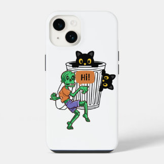 Funda Para iPhone 14 Gato Miedoso Halloween