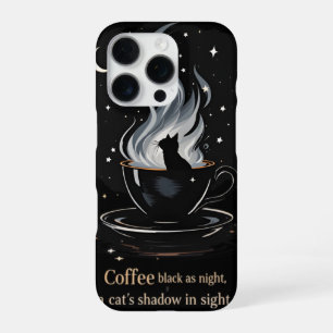 Funda Para iPhone 16 Pro Gato místico del café
