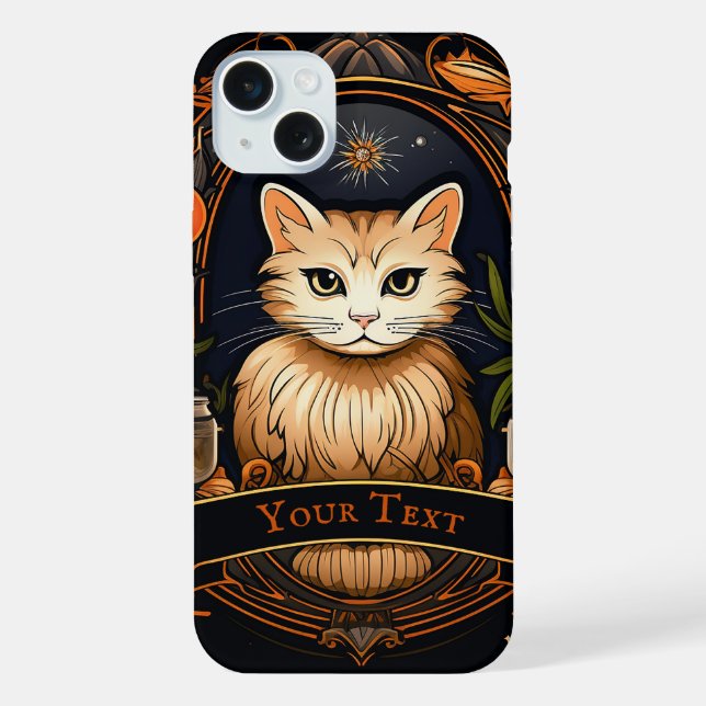 Funda Para iPhone Gato naranja (Reverso )