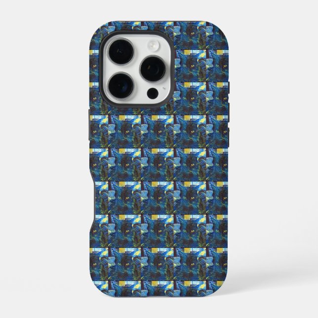 Funda Para iPhone Gato Negro (Reverso )