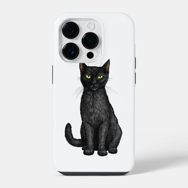 Funda Para iPhone Gato negro (Reverso )
