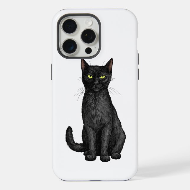 Funda Para iPhone Gato negro (Reverso )