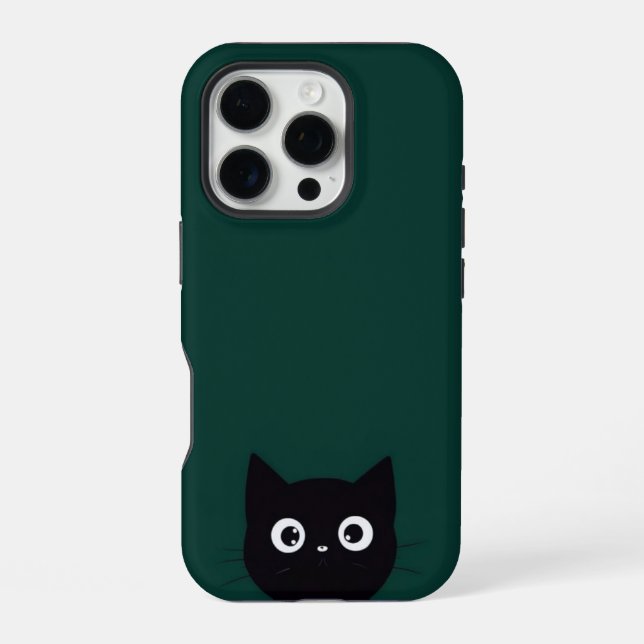 Funda Para iPhone Gato negro (Reverso )