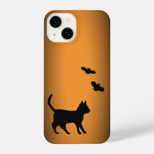 Funda Para iPhone Gato negro con bata (Reverso )