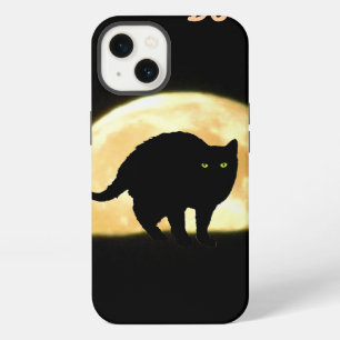 Gato Negro en Arco y Super Luna