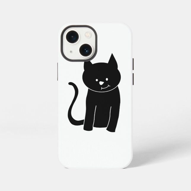 Funda Para iPhone Gato negro lindo (Reverso )