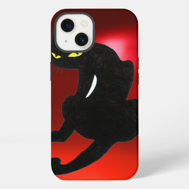 Funda Para iPhone GATO NEGRO NINJA Ruby rojo (Reverso )