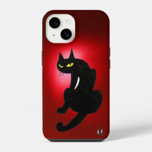 Funda Para iPhone 14 GATO NEGRO NINJA Ruby rojo