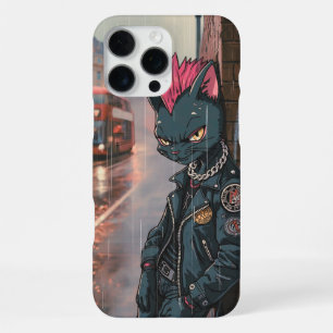 Funda Para iPhone 16 Pro Max Gato Negro Punk en Londres