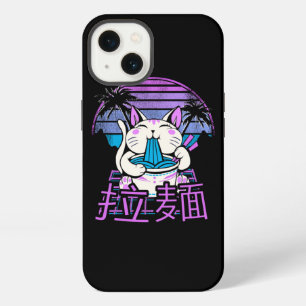 Gato Ramen Anime Retrowave Atardecer Estética de l