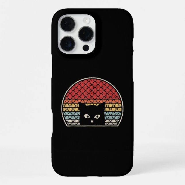 Funda Para iPhone Gato Retro Vintage (Reverso )