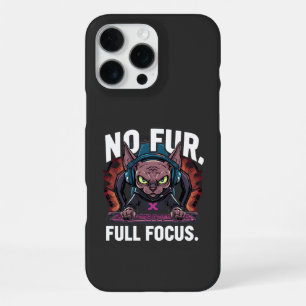 Funda Para iPhone 16 Pro Max Gato Sphynx Gamer Arte de Total Concentración