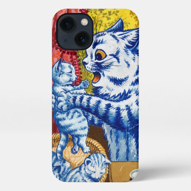 Funda Para iPhone Gato y sus gatitos (Reverso )
