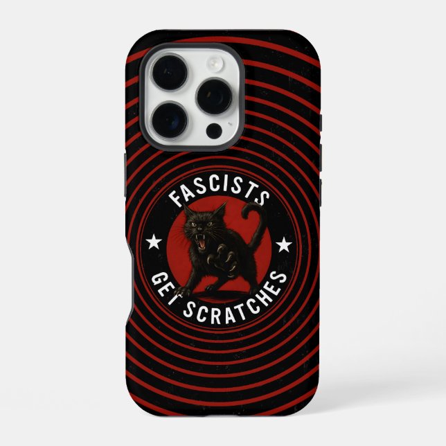Funda Para iPhone Gatos Contra Fascistas (Reverso )