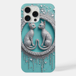 Gatos Gemelos de Cristal ✨ Adorno de Lujo Chic Sim