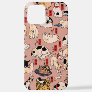Funda Para iPhone 12 Pro Max gatos japoneses Ukiyo-e Funny kitty