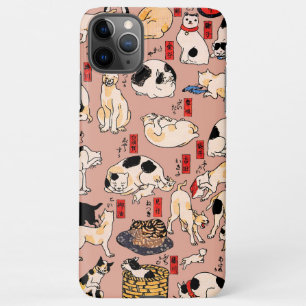 Funda Para iPhone 11Pro Max gatos japoneses Ukiyo-e Funny kitty