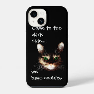 Funda Para iPhone 14 Gatos malotes - "El lado oscuro tiene galletas"