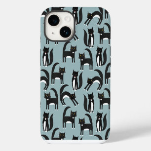 Funda Para iPhone 14 Gatos negros y blancos