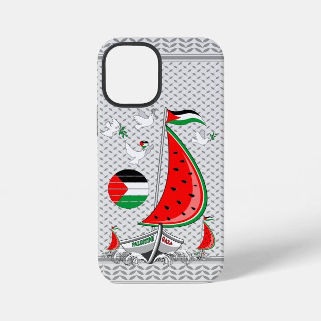 Funda Para iPhone Gaza: Barcos de la Flotilla de Sumuda por la Liber (Reverso )