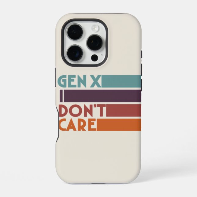 Funda Para iPhone Gen X—No me importa (Reverso )