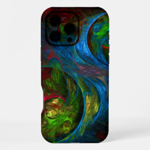 Funda Para iPhone 16 Pro Max Génesis Arte abstracto azul
