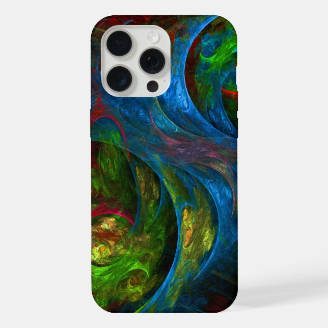 Funda Para iPhone Génesis Arte abstracto azul (Reverso )