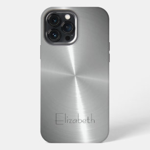 Funda Para iPhone 13 Pro Max Genial Radial de Acero Metálico Brillante