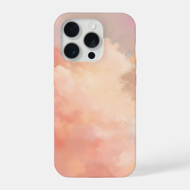 Funda Para iPhone gentle sky, abstract cloud art, pastel sky design, (Reverso )