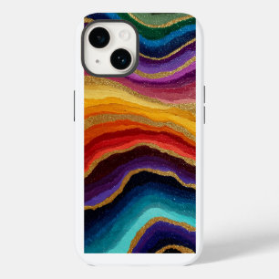 Funda Para iPhone 14 Geoda de Ágata Arcoíris Vibrante