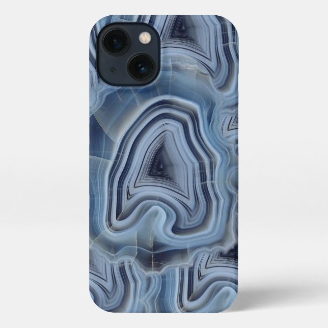 Funda Para iPhone Geode de ácidos de humo azul (Reverso )