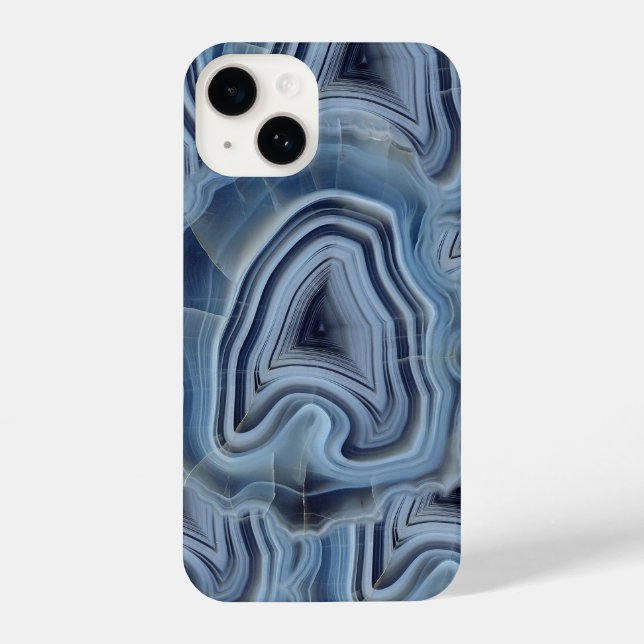 Funda Para iPhone Geode de ácidos de humo azul (Reverso )