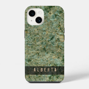 Funda Para iPhone 14 Geología de la Naturaleza Roca Verde Textura Nombr