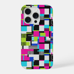 Funda para iPhone geométrica con error ciberpunk