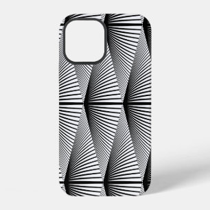 Funda Para iPhone 12 Geométrica de diamante: diseño de cosecha monocrom