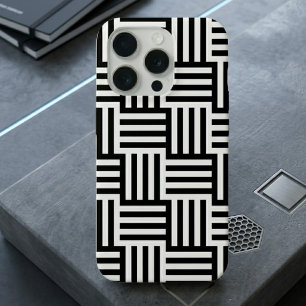 Funda para iPhone geométrica en blanco y negro mod
