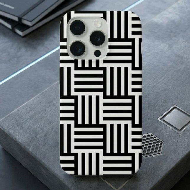 Funda para iPhone geométrica en blanco y negro mod (Subido por el creador)