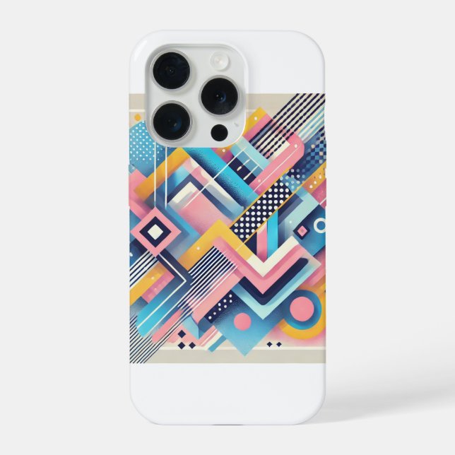 Funda para iPhone geométrica vibrante | Aspecto de (Reverso )
