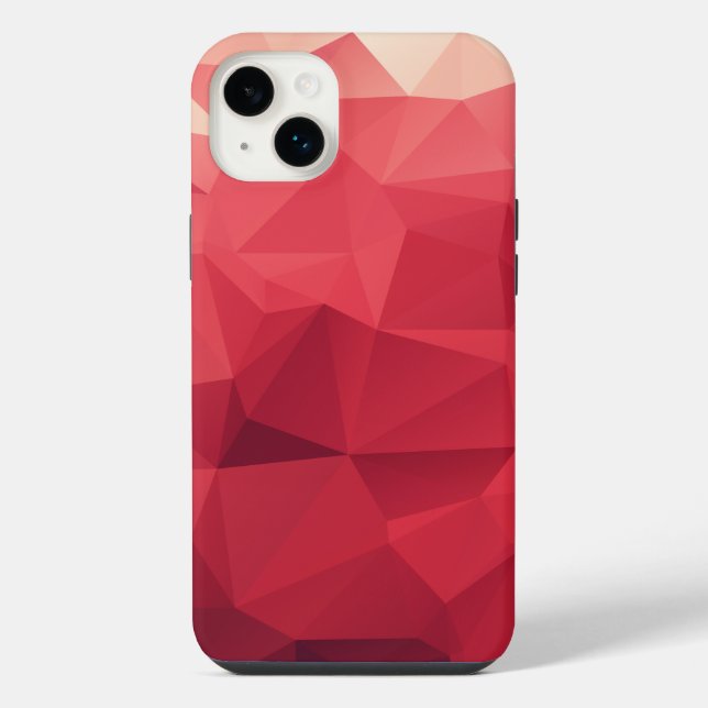Funda Para iPhone Geométrico abstracto rojo (Reverso)