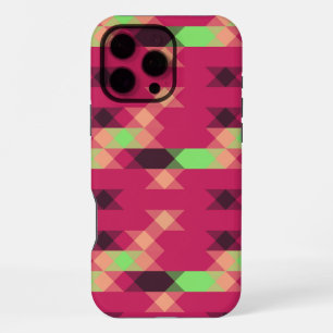 Funda Para iPhone 16 Pro Max geométrico rosa y verde