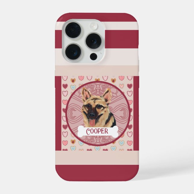 Funda Para iPhone German Shepherd Heart iPhone 11 Pro Case  (Reverso )