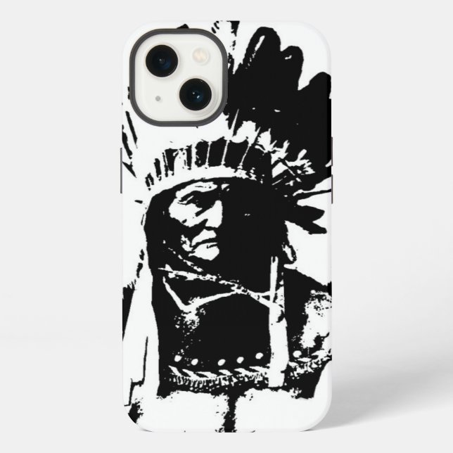 Funda Para iPhone Gerónimo en blanco y negro (Reverso )